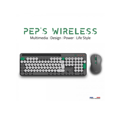 ADVANCE PEPS PACK CLAVIER SOURIS SANS FIL GRIS