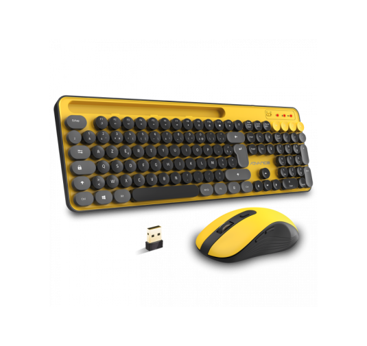 ADVANCE PEPS PACK CLAVIER SOURIS SANS FIL  JAUNE