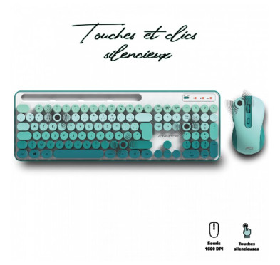 ADVANCE PEPS PACK CLAVIER SOURIS SANS FIL VERT