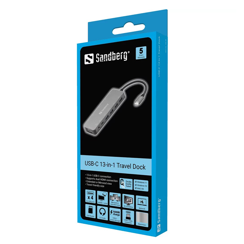 SANDBERG SDOCKING USB-C 13-IN-1