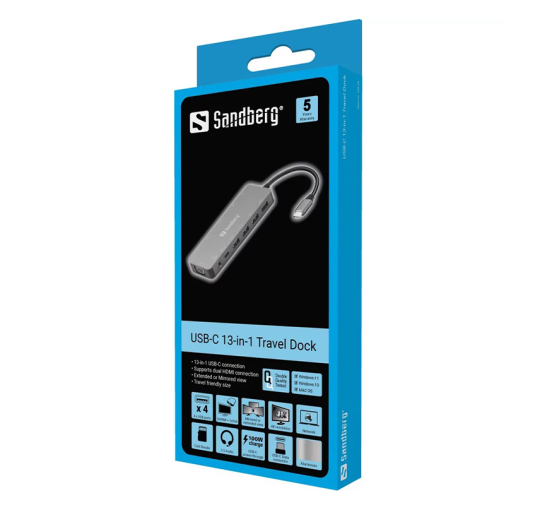 SANDBERG SDOCKING USB-C 13-IN-1