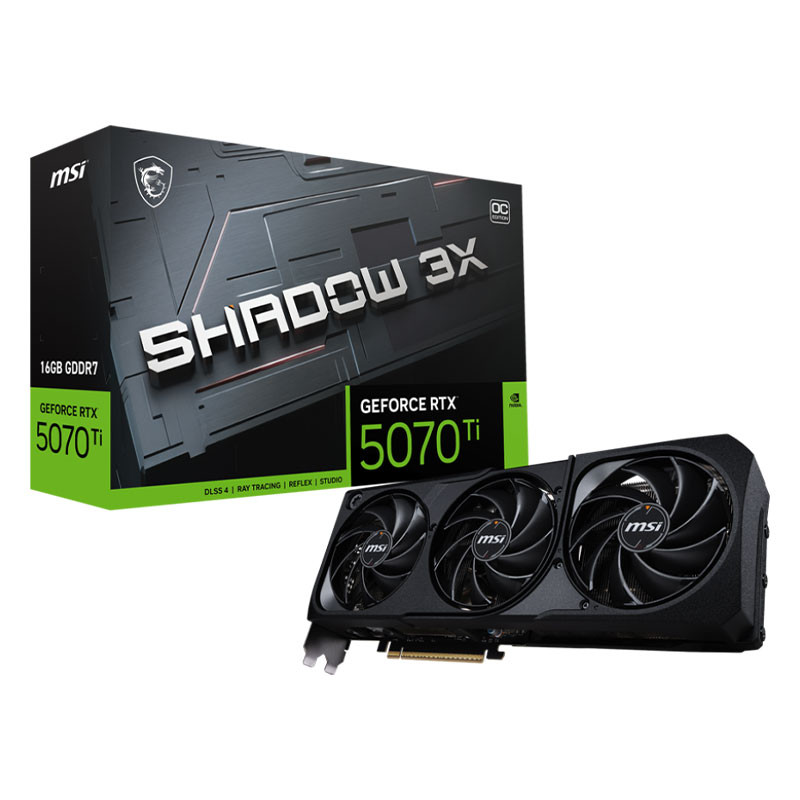 MSI CARTE GRAPHIQUE RTX 5070 Ti 16G SHADOW 3X OC MSI CARTE GRAPHIQUE RTX 5070 Ti 16G SHADOW 3X OC