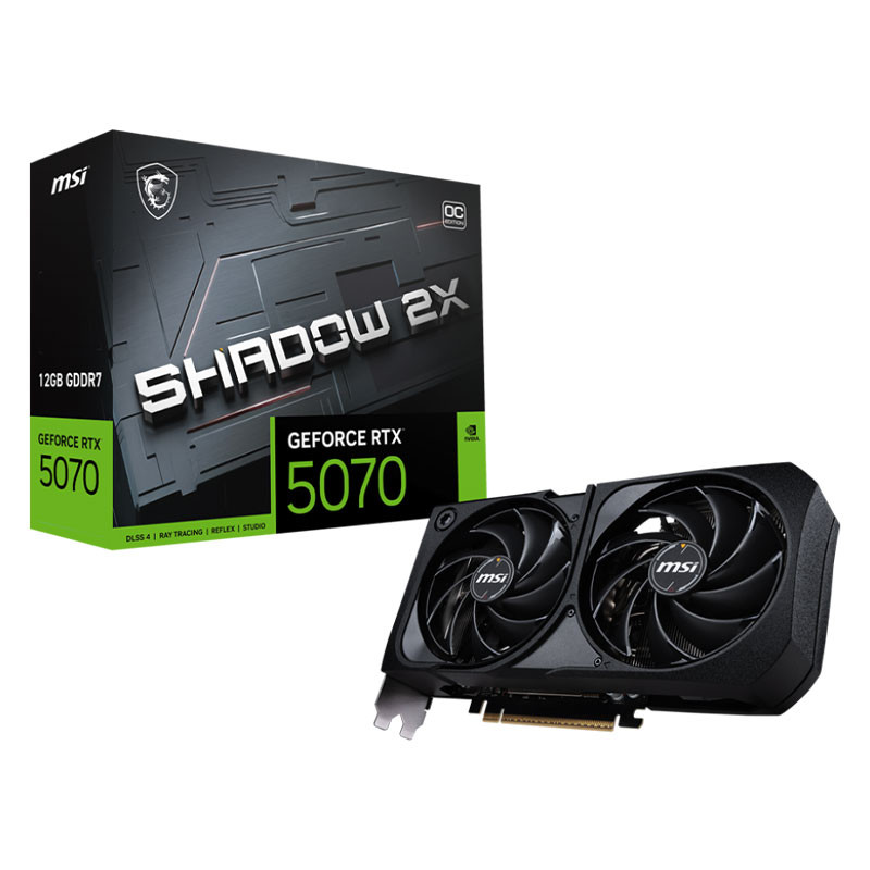 MSI CARTE GRAPHIQUE RTX 5070 12G SHADOW 2X OC MSI CARTE GRAPHIQUE RTX 5070 12G SHADOW 2X OC