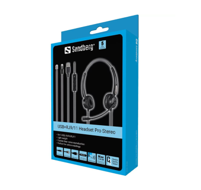 SANDBERG HEADSET PRO STEREO USB + RJ9/11