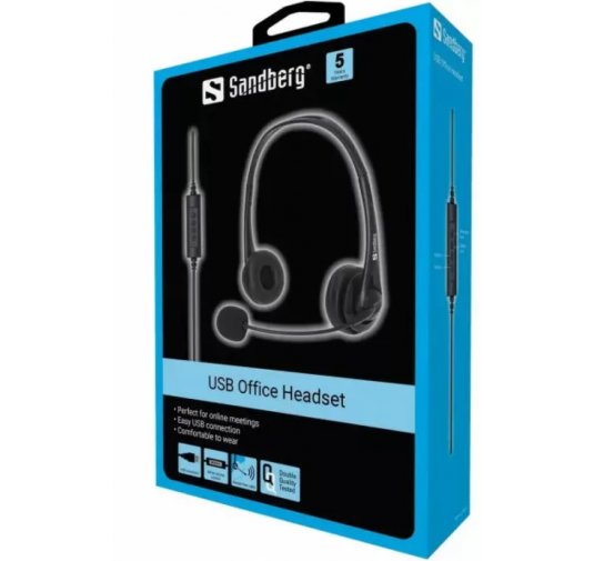 Casque USB Sandberg Office - Noir
