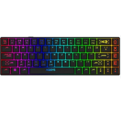 Clavier Mécanique AQIRYS MIRA, 100% Anti-ghosting, RGB, Noir