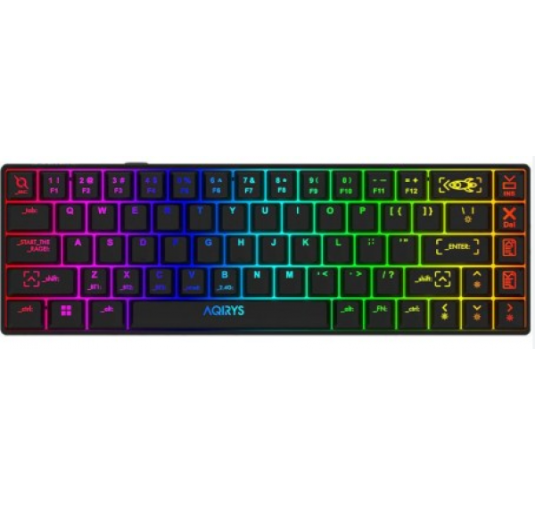 Clavier Mécanique AQIRYS MIRA, 100% Anti-ghosting, RGB, Noir