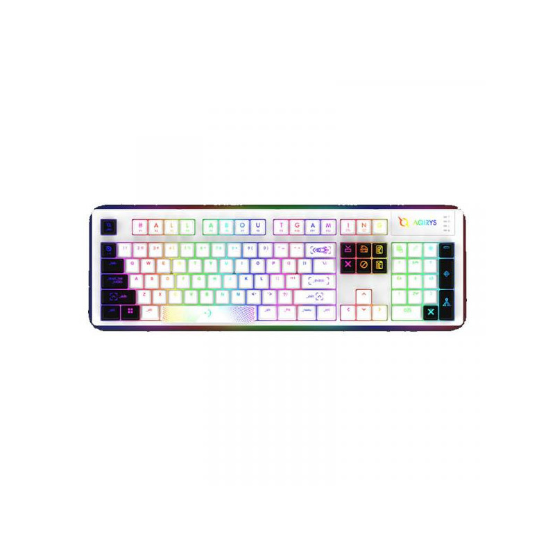 CLAVIER MÉCANIQUE AQIRYS ALUDRA, RGB, 100% ANTI-GHOSTING, WHITE