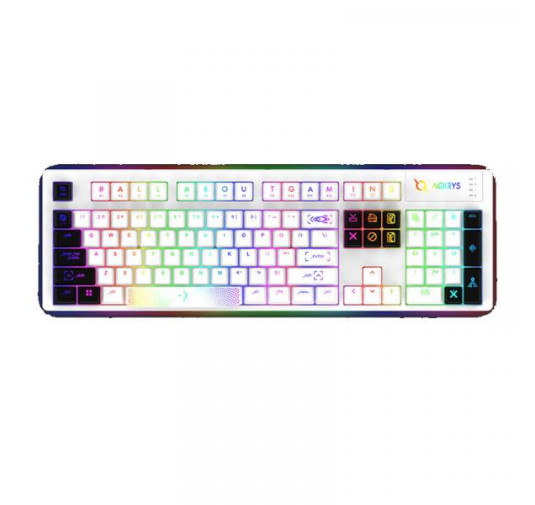 CLAVIER MÉCANIQUE AQIRYS ALUDRA, RGB, 100% ANTI-GHOSTING, WHITE