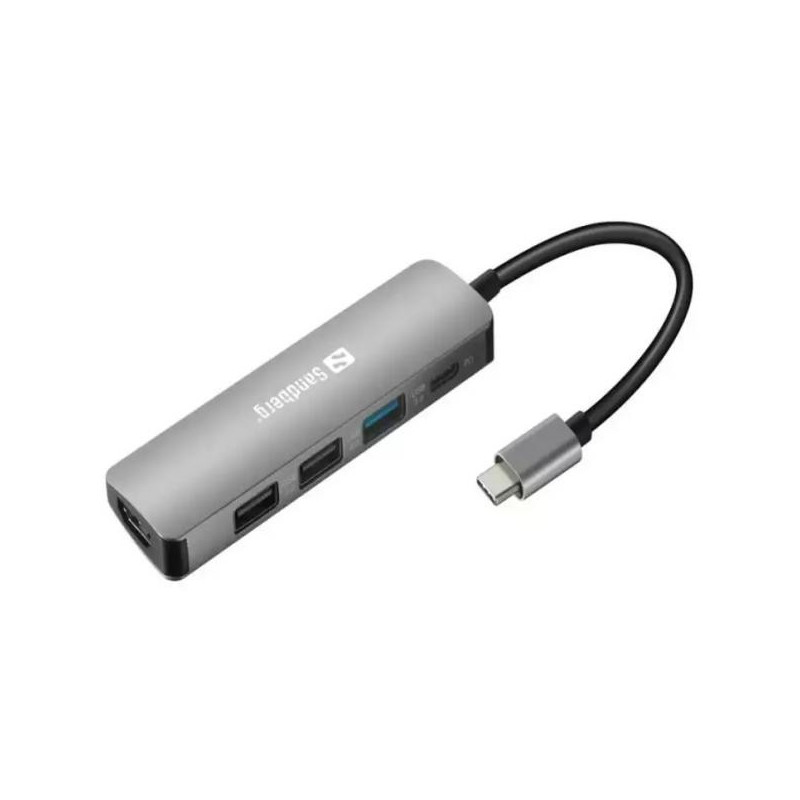 Station d'accueil SANDBERG USB-C DOCK HDMI+3XUSB Station d'accueil SANDBERG USB-C DOCK HDMI+3XUSB